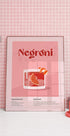 Negroni-Cocktail-Poster, minimalistisches Getränkerezept-Poster – Posterbox.dk