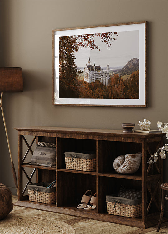 Schloss Neuschwanstein im Herbst Poster - Posterbox.dk