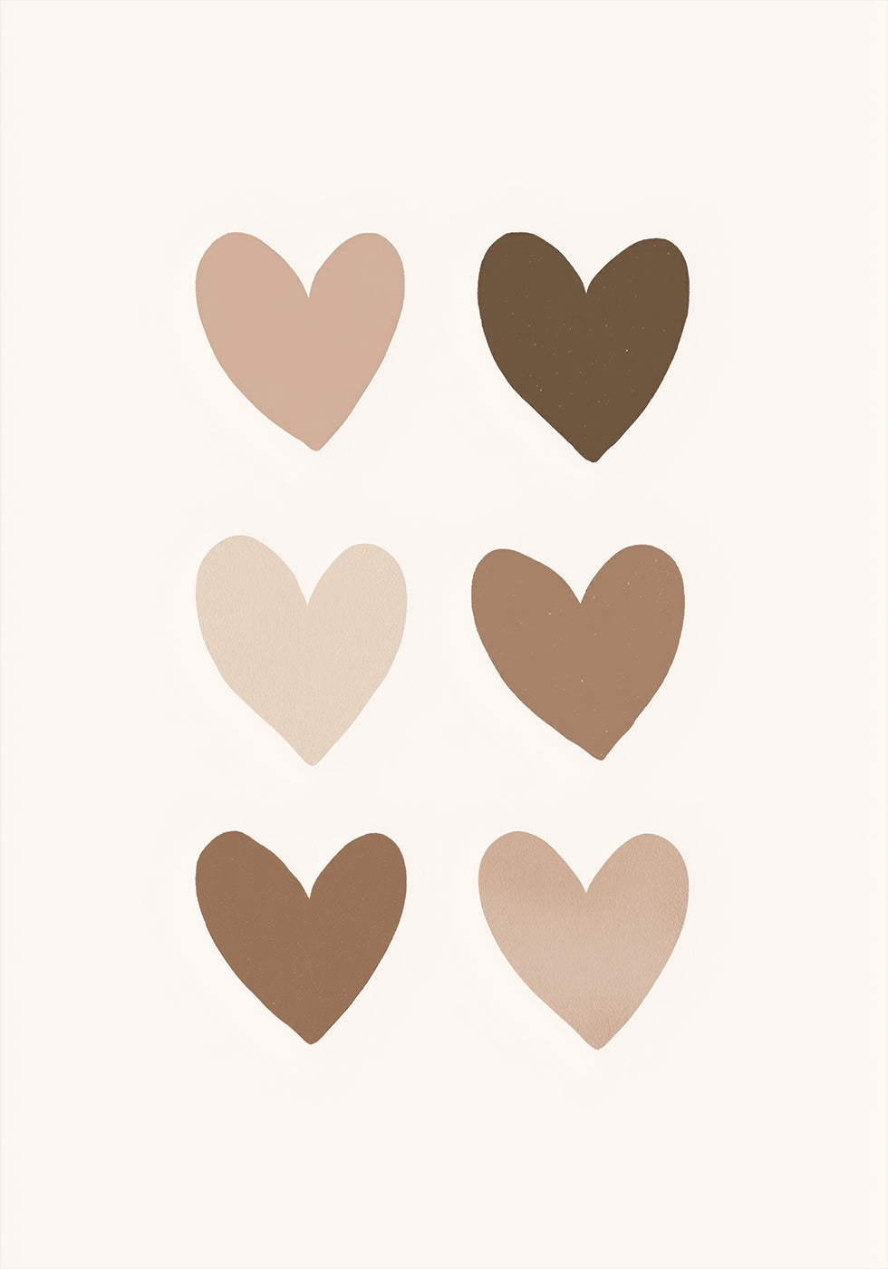 Neutrales Herzgitter-Poster - Posterbox.dk