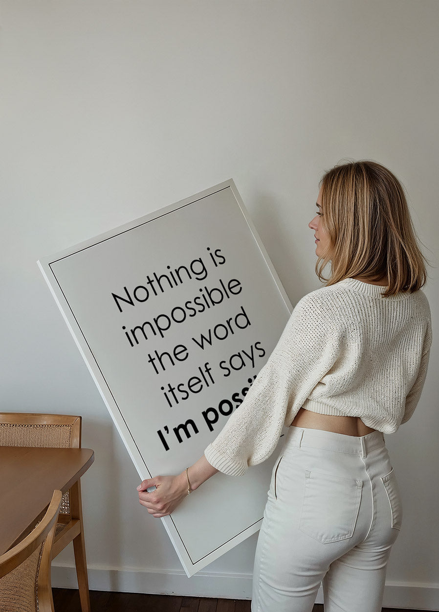 Poster „Nothing Is Impossible“ - Posterbox.dk