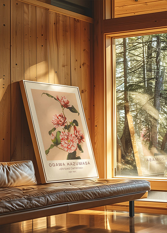 Ogawa Kazumasa, gestreifte Kamelien Poster - Posterbox.dk