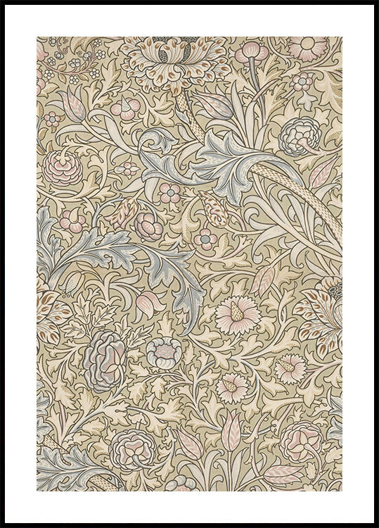 Verziertes Blumenmuster von J.H. Dearle Poster - Posterbox.dk