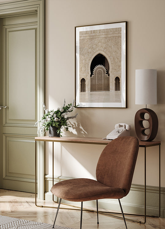 Verziertes Haupttor der Hassan-II.-Moschee, Casablanca Poster - Posterbox.dk