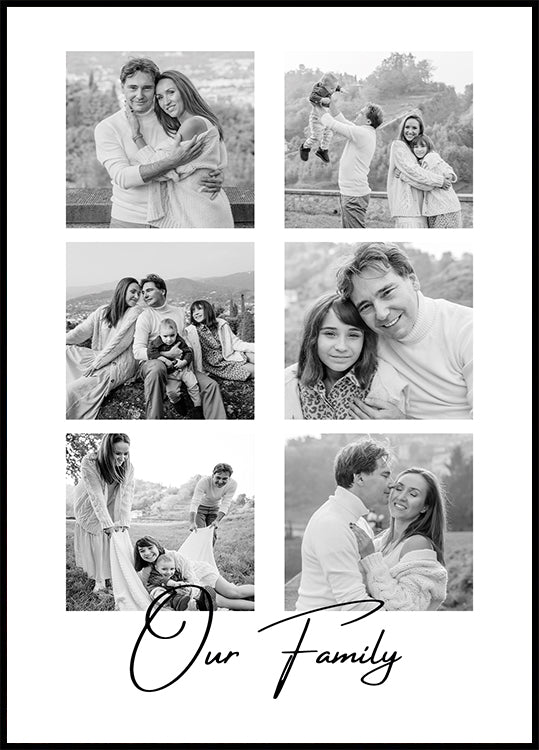 Unser Familien-Collage-Poster - Posterbox.dk