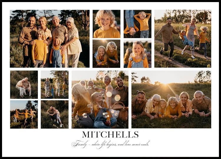 Unser Familien-Collage-Poster - Posterbox.dk