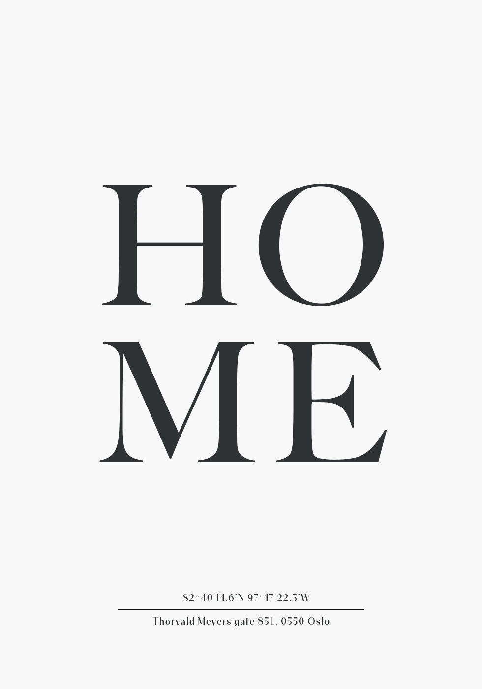 Unser Zuhause, personalisiertes Koordinatenposter - Posterbox.dk