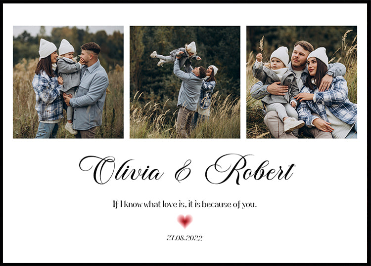 Our Love Family Photo Collage Plakat - Posterbox