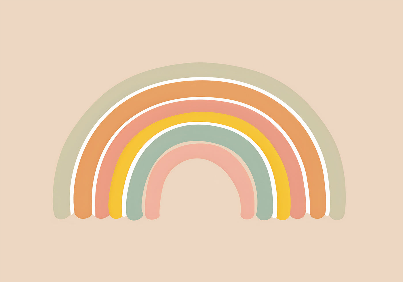 Pastell-Regenbogen-Poster - Posterbox.dk