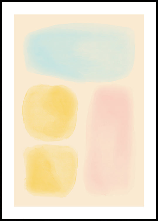 Pastel Watercolor Shapes Plakat - Posterbox