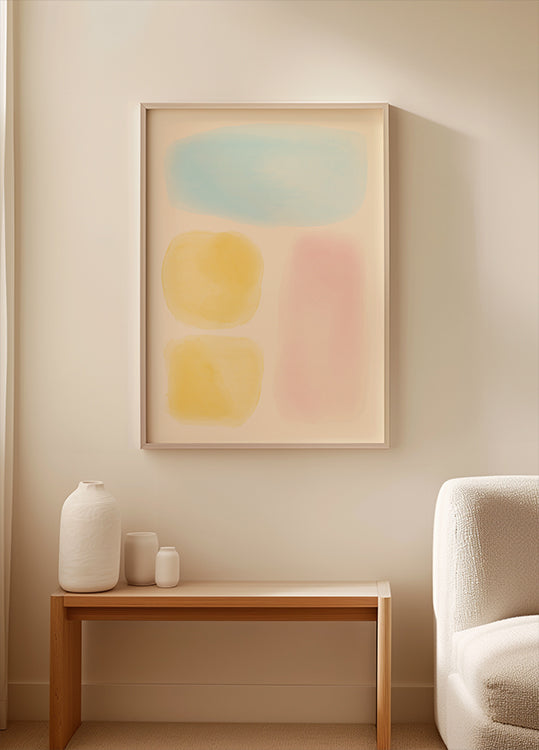 Pastel Watercolor Shapes Plakat - Posterbox