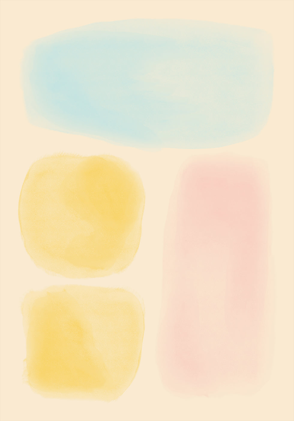 Pastel Watercolor Shapes Plakat - Posterbox