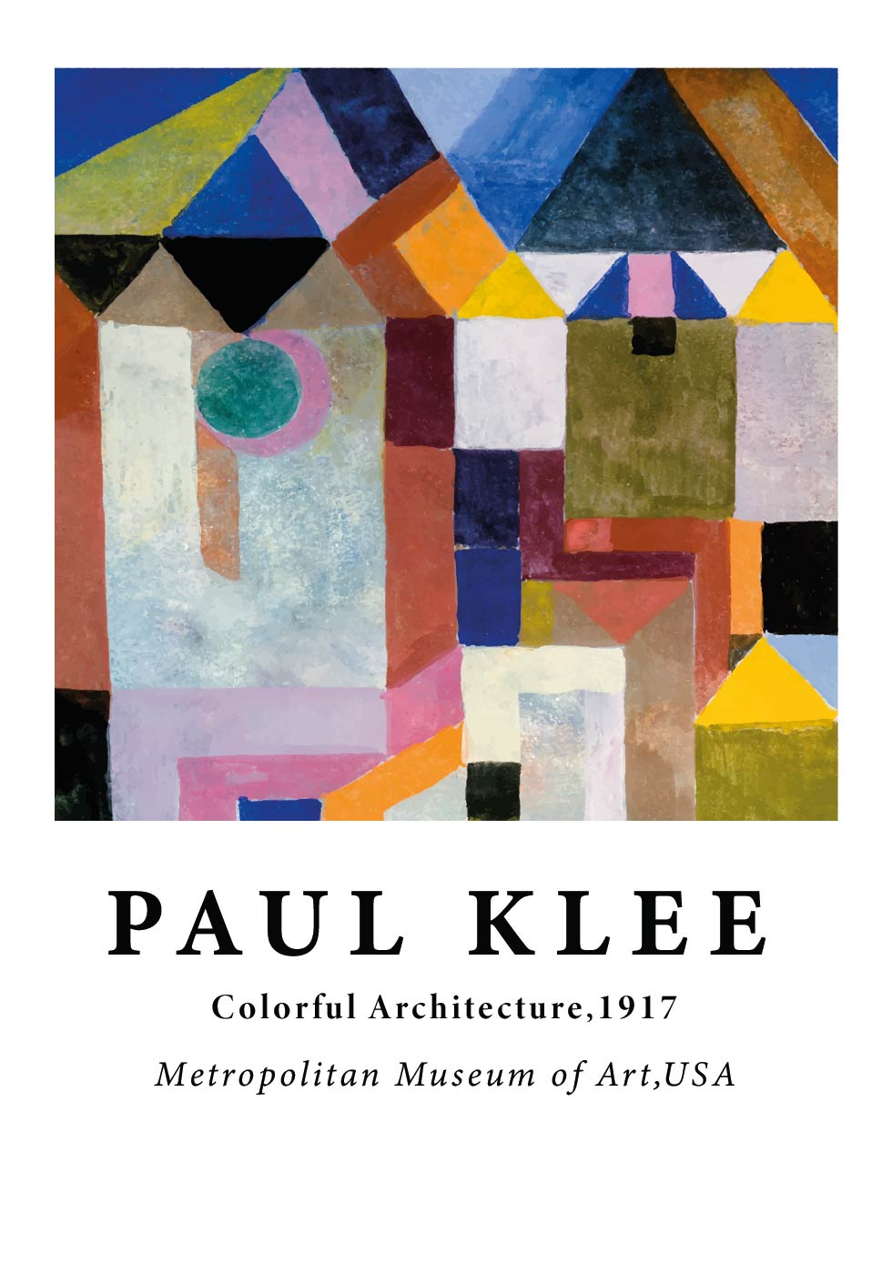 Paul Klee – Buntes Architekturposter – Posterbox.dk