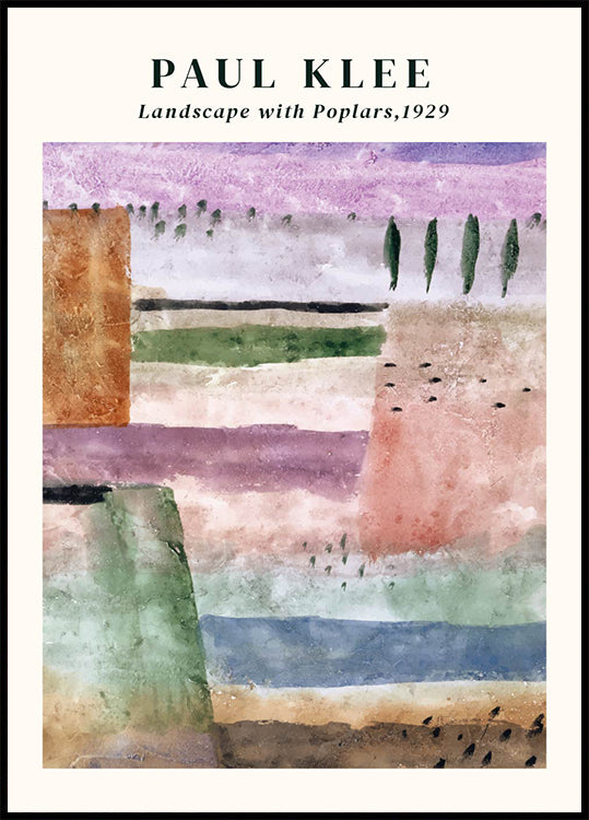 Paul Klee – Landschaft mit Pappeln Poster – Posterbox.dk
