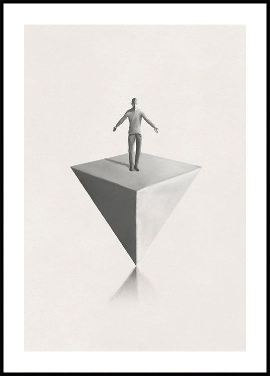 Perfekte Balance, geometrisches Surrealismus-Poster - Posterbox.dk