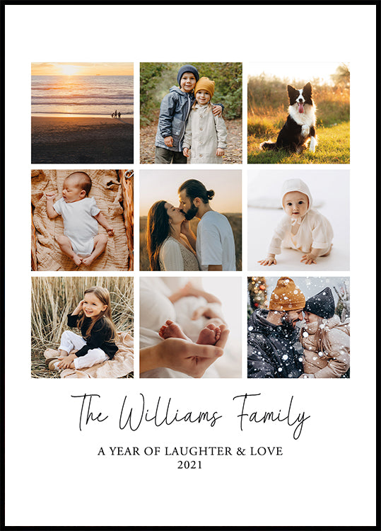 Personalisiertes Familien-Collage-Poster - Posterbox.dk