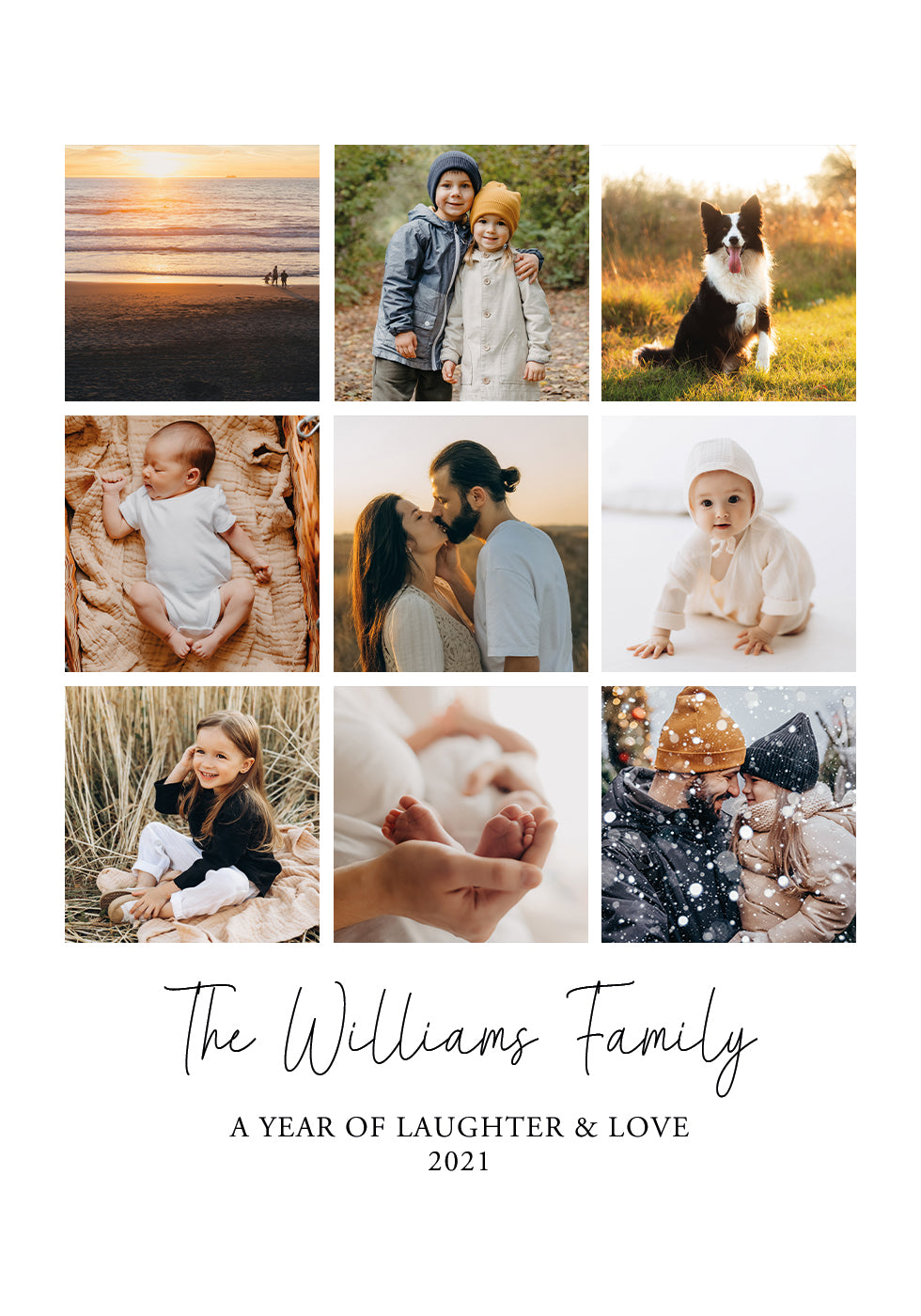 Personalisiertes Familien-Collage-Poster - Posterbox.dk