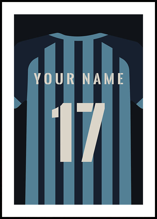 Personalisiertes Fußballtrikot-Poster - Posterbox.dk