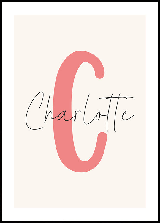 Personalisiertes Namens- und Initialenposter - Posterbox.dk