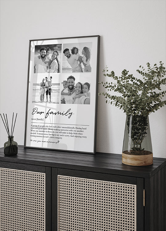 Personalisiertes Poster „Unsere Familie“ - Posterbox.dk