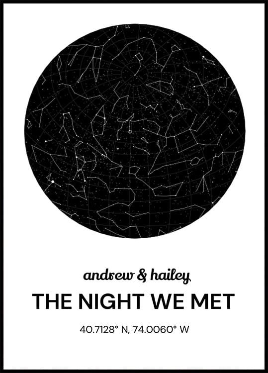 Personalisiertes Sternenkarten-Poster - Posterbox.dk