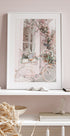 Rosa Fahrrad mit Blumen Poster - Posterbox.dk