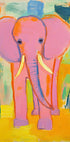 Rosa Elefant im bunten Dschungel Poster - Posterbox.dk