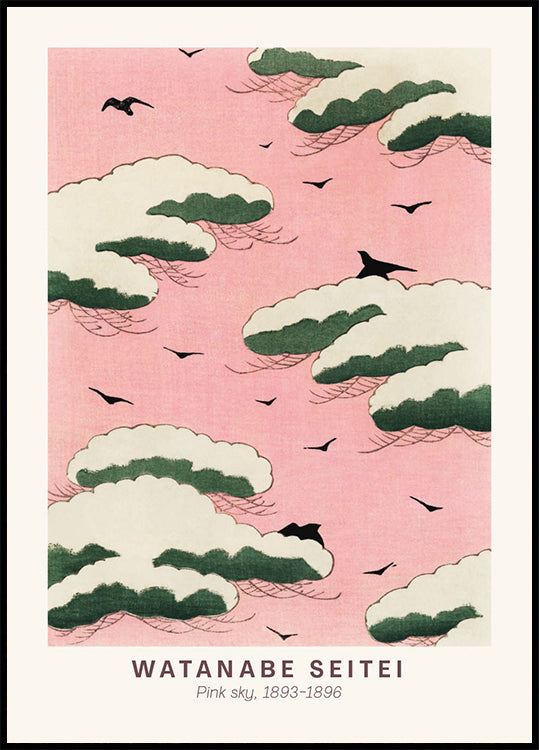 Pink Sky Japanisch, Watanabe Seitei Poster - Posterbox.dk