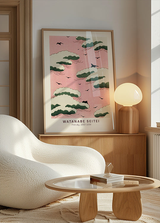 Pink Sky Japanisch, Watanabe Seitei Poster - Posterbox.dk