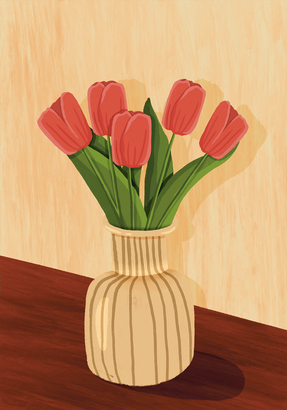 Rosa Tulpen in Vase Poster - Posterbox.dk