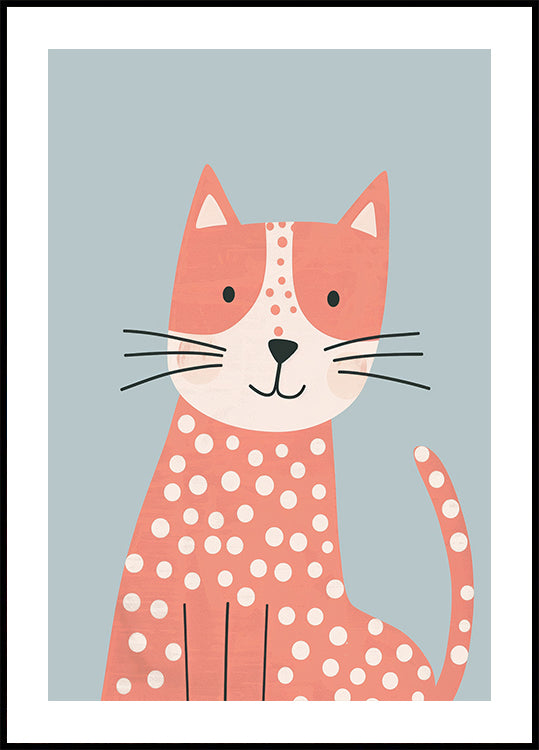 Polka Dot Cat Poster - Posterbox.dk