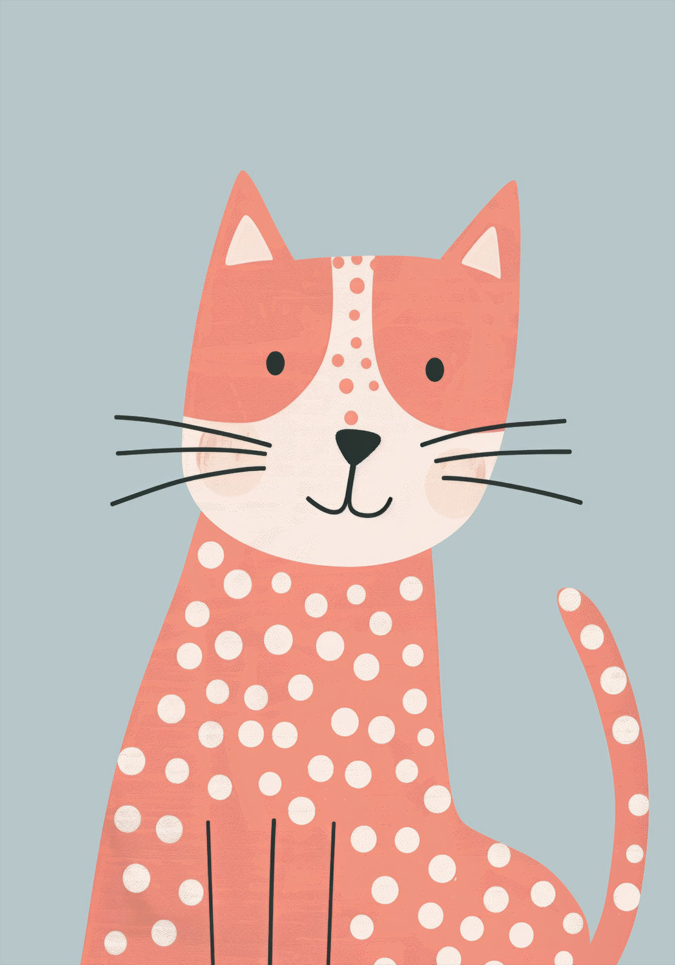 Polka Dot Cat Poster - Posterbox.dk