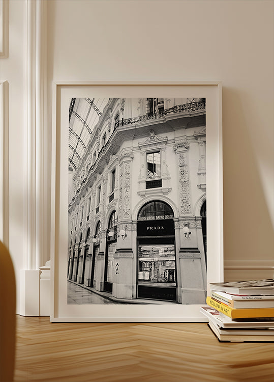 Prada Milan Boutique Black & White Plakat - Posterbox