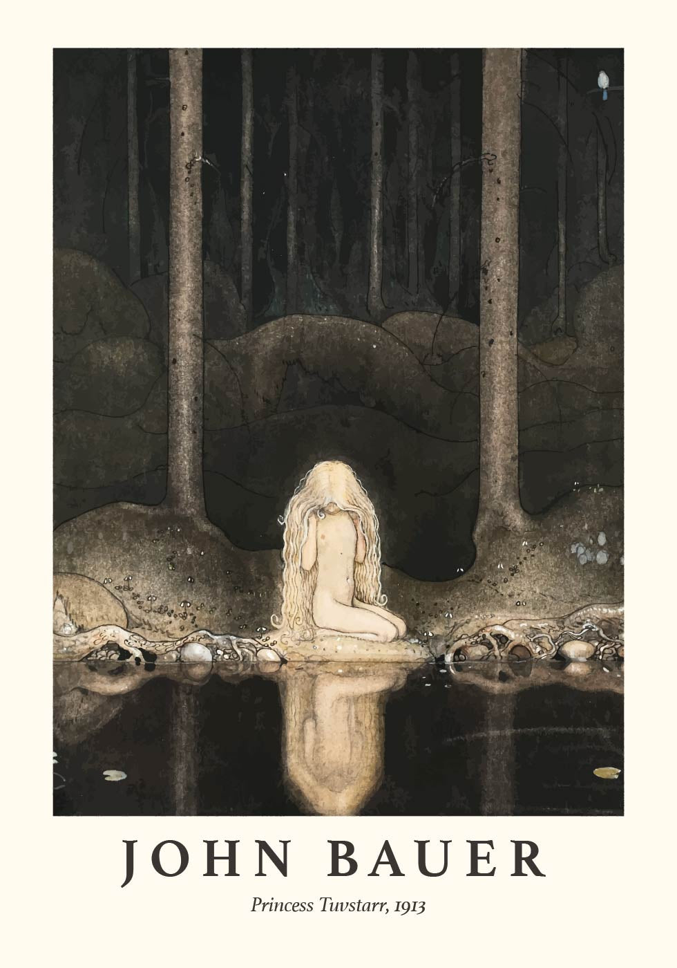 Prinzessin Tuvstarr von John Bauer Poster - Posterbox.dk