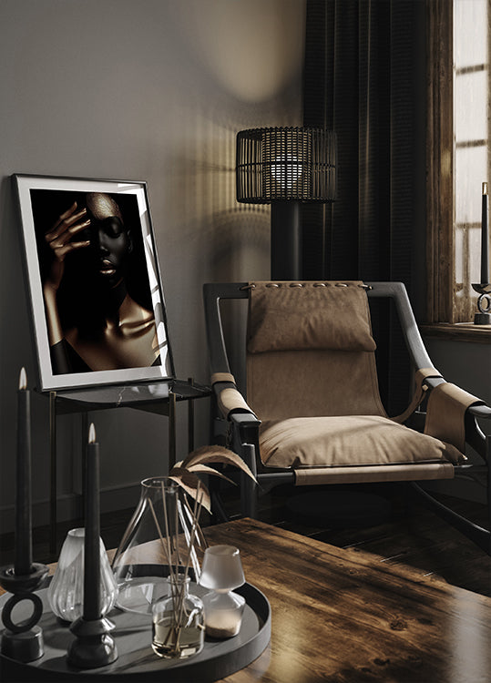 Strahlendes Schattenporträt-Poster - Posterbox.dk