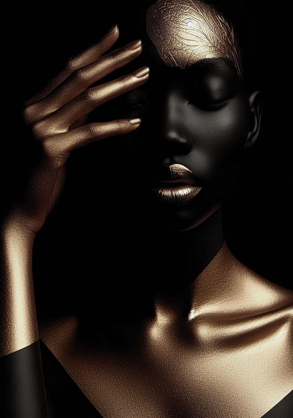 Strahlendes Schattenporträt-Poster - Posterbox.dk