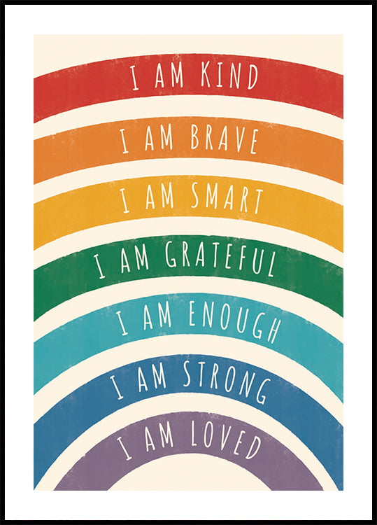 Regenbogen-Affirmations-Poster - Posterbox.dk