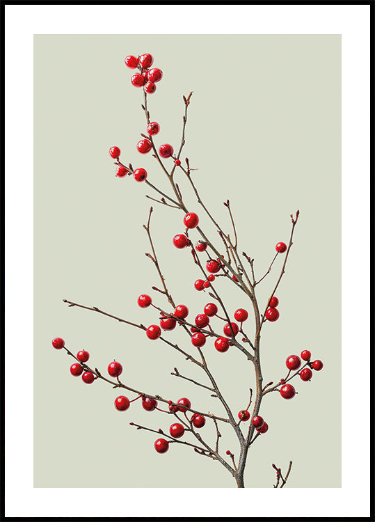 ein kleiner Baum mit roten Beeren darauf