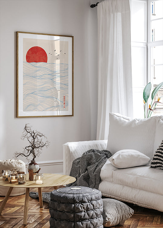 Rote Sonne Poster - Posterbox.dk