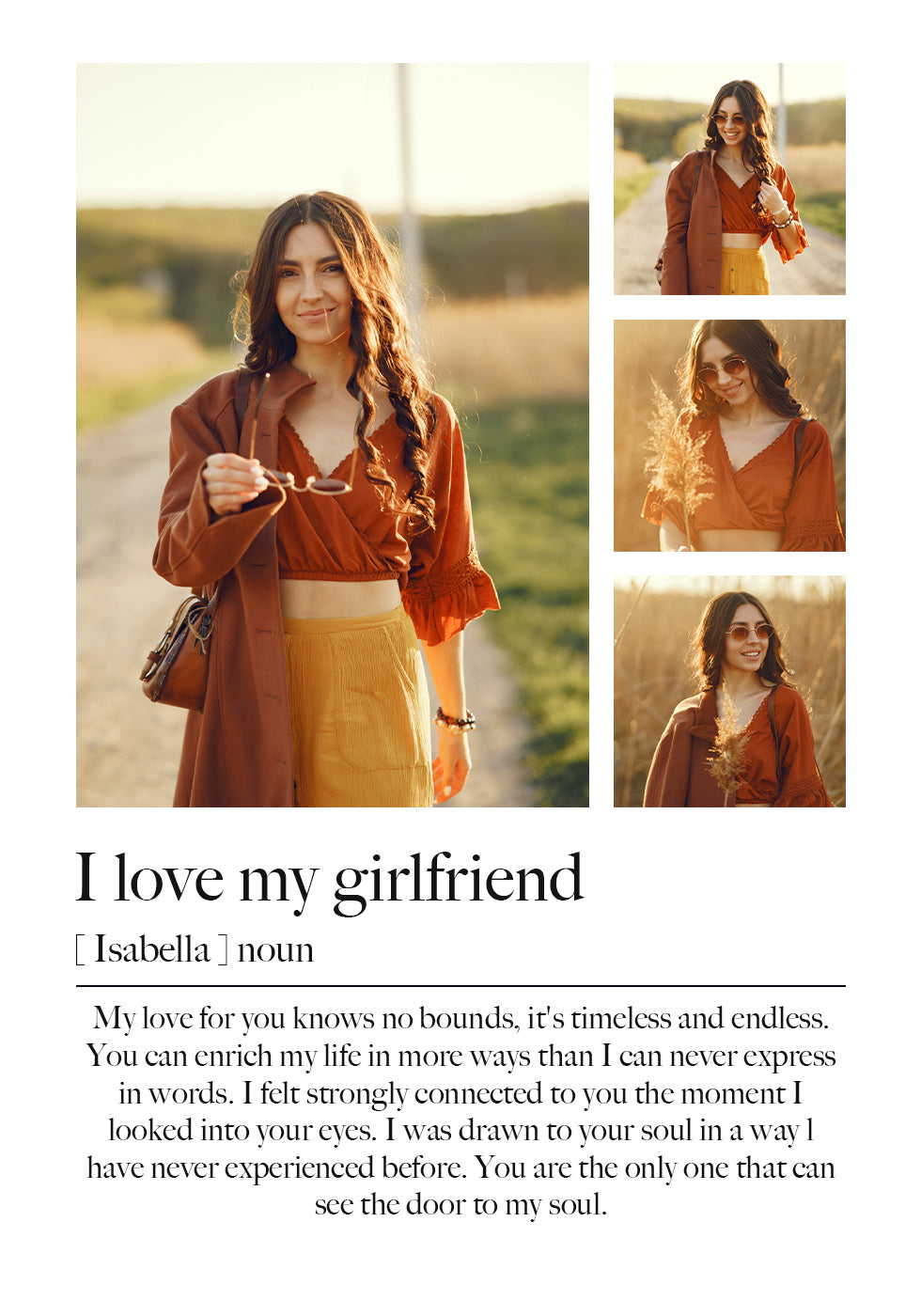 Romantisches Fotocollage-Poster - Posterbox.dk