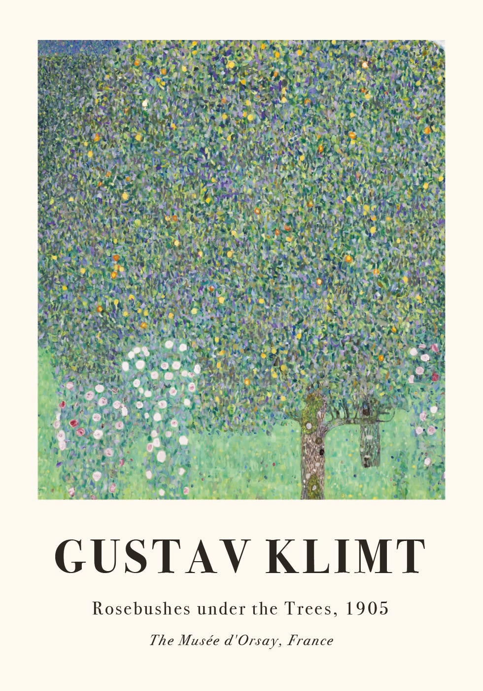 Rosensträucher unter den Bäumen Poster - Posterbox.dk