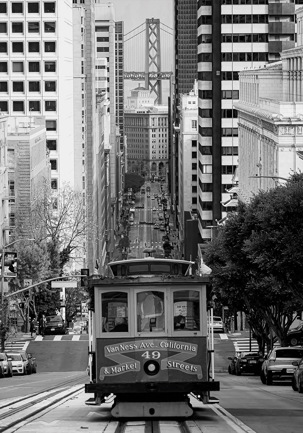 San Francisco Cable Car und Skyline Poster - Posterbox.dk