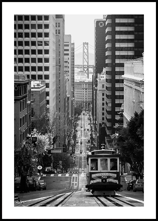 San Francisco Streetcar und Skyline Poster - Posterbox.dk