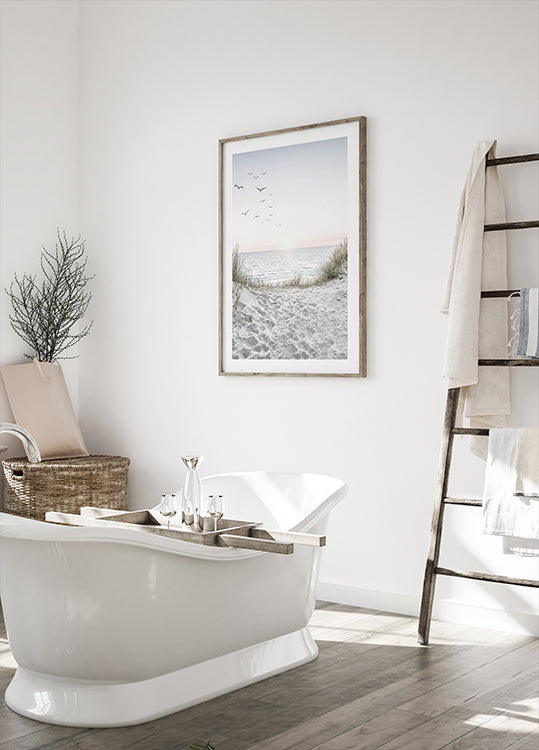 Möwen und Sandstrand-Poster - Posterbox.dk