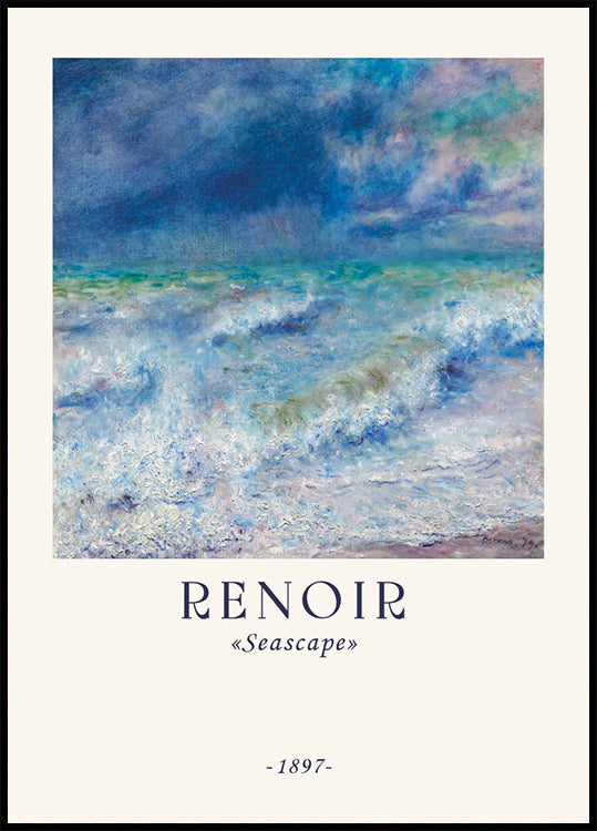 Meereslandschaft, impressionistischer Ozean, Renoir-Küstenwellen-Poster - Posterbox.dk