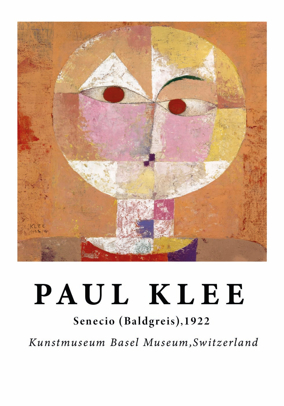 Senecio, abstrakte geometrische Gesichtsbemalung Poster - Posterbox.dk