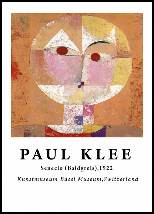 Senecio, abstrakte geometrische Gesichtsbemalung Poster - Posterbox.dk