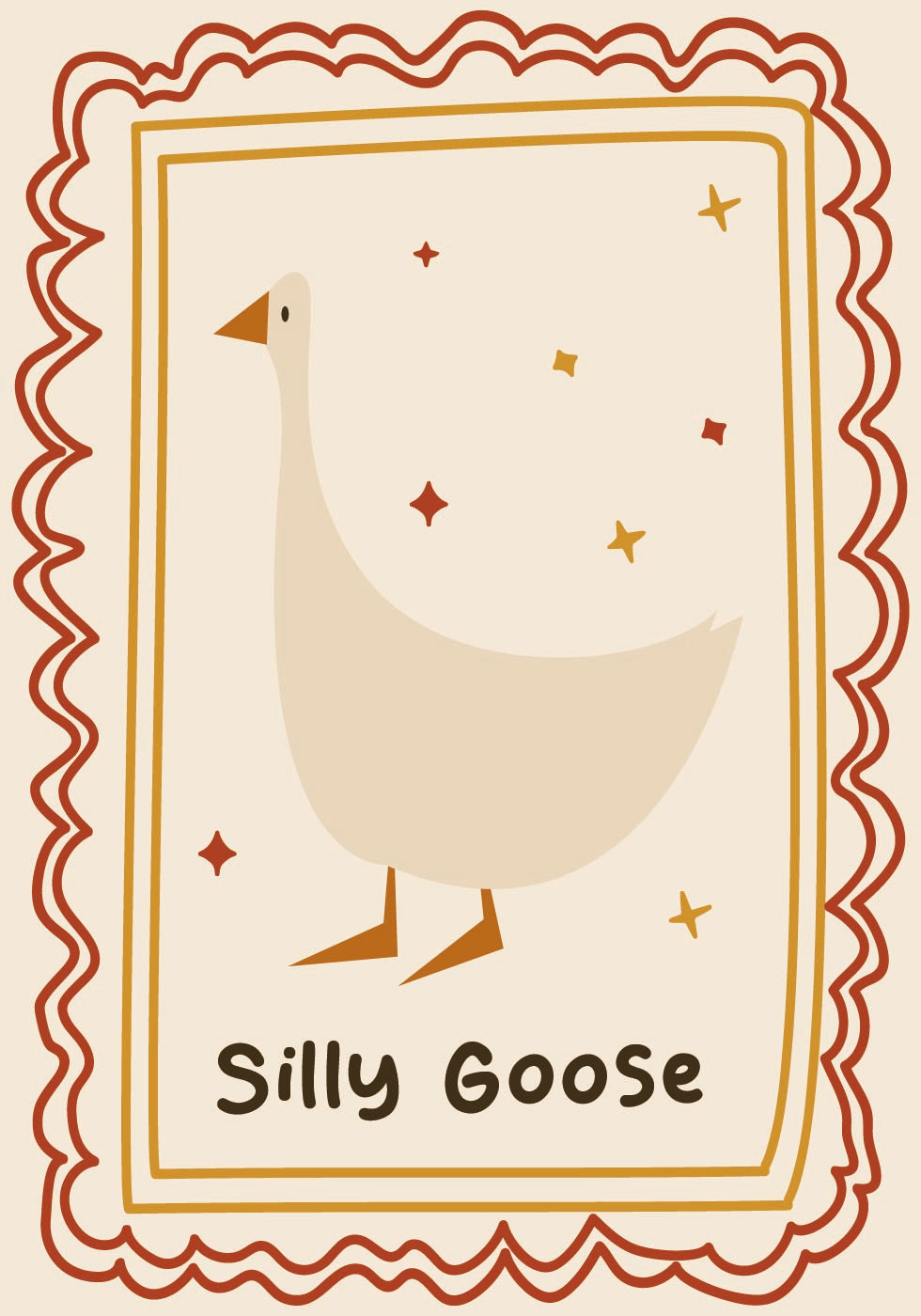 Silly Goose Illustrationsposter - Posterbox.dk