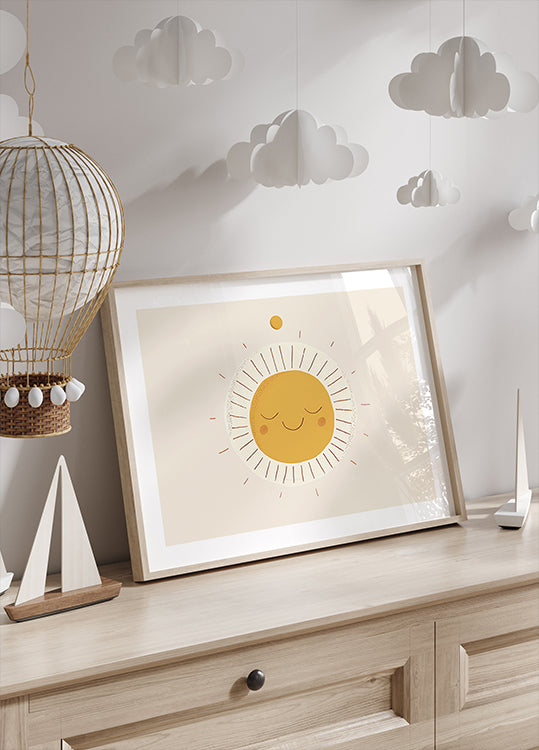 Lächelnde Sonne Poster - Posterbox.dk