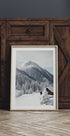 Verschneite Hütte in den Alpen Poster - Posterbox.dk