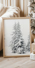 Poster „Schneebedeckte Kiefern“ - Posterbox.dk